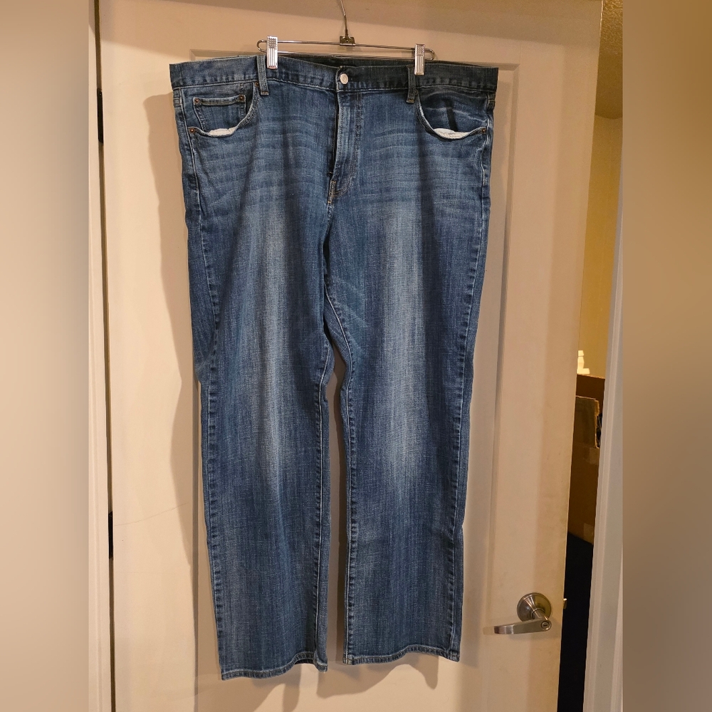 Lucky Blue Straight Jeans with Natural Fading